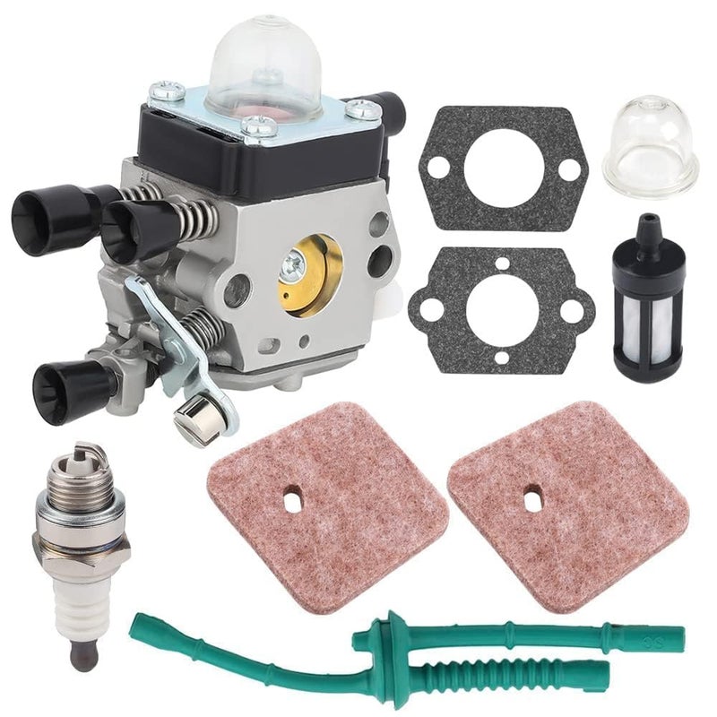 Butom FS55R FS45 FS38 Carburetor for Stihl HS45 FS 38 FS55 FS 45 FS46 FS55RC FS55RC HL45 FS46C KM55 FS45C FS55C Weed Eater Trimmer Replace C1Q-S97 C1Q-S186 - Image 1